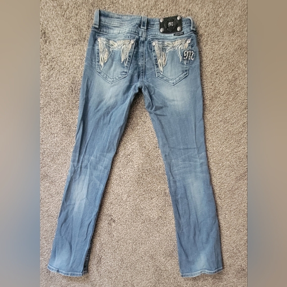 Miss Me Jeans Back Pocket Detailing Size 27 Western Cowgirl Flair - Picture 2 of 10